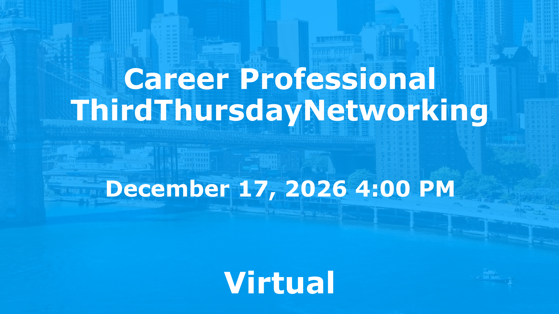Career Professional ThirdThursdayNetworking event image